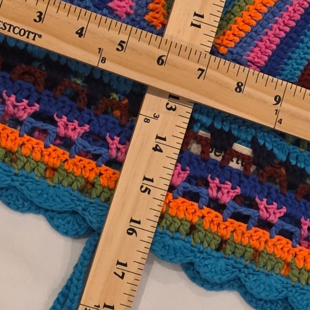 Bestto Boho Festival Crop Top Halter Bralette Size M L Rainbow Tassels - Picture 15 of 16